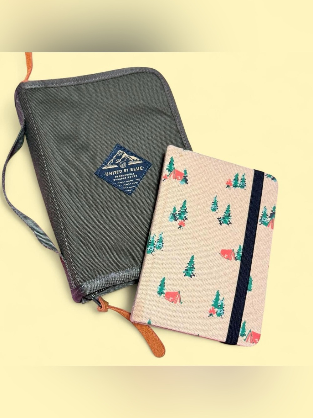 United By Blue Peaks Zip Travel Organizer + Camping Notebook Set NWOT Forest